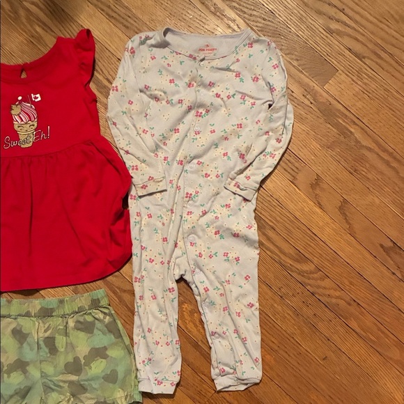 Assorted Kids Clothes: Tank, Dress, Sleeper and 2 Shorts - Picture 6 of 11